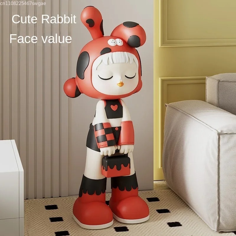 Resin Art Craft - Statua di Ragazza Cartoon Artistica, Modello