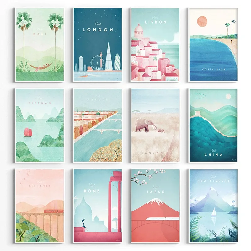 Resin Art World - Poster Minimalisti di Viaggi in Tutto