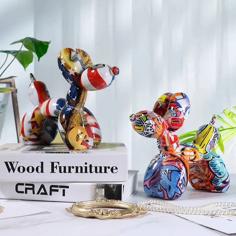 Resin Art Decoration Items - Resina Graffiti Balloon Dog figurine Art