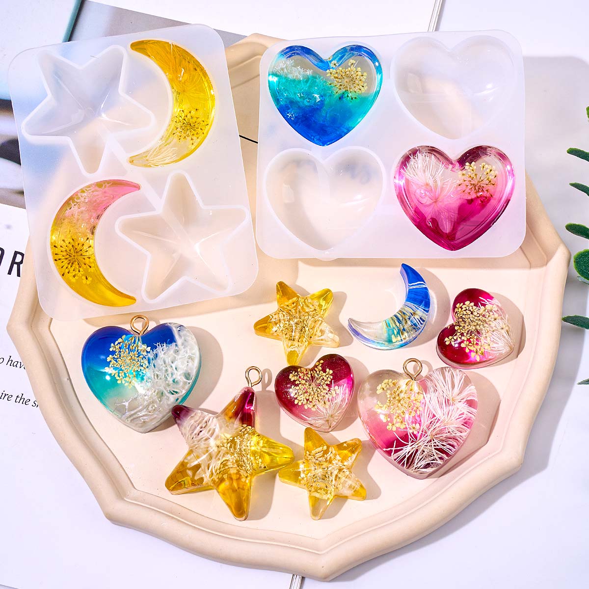 Resin Art Heart - Stampo in Silicone a Forma di