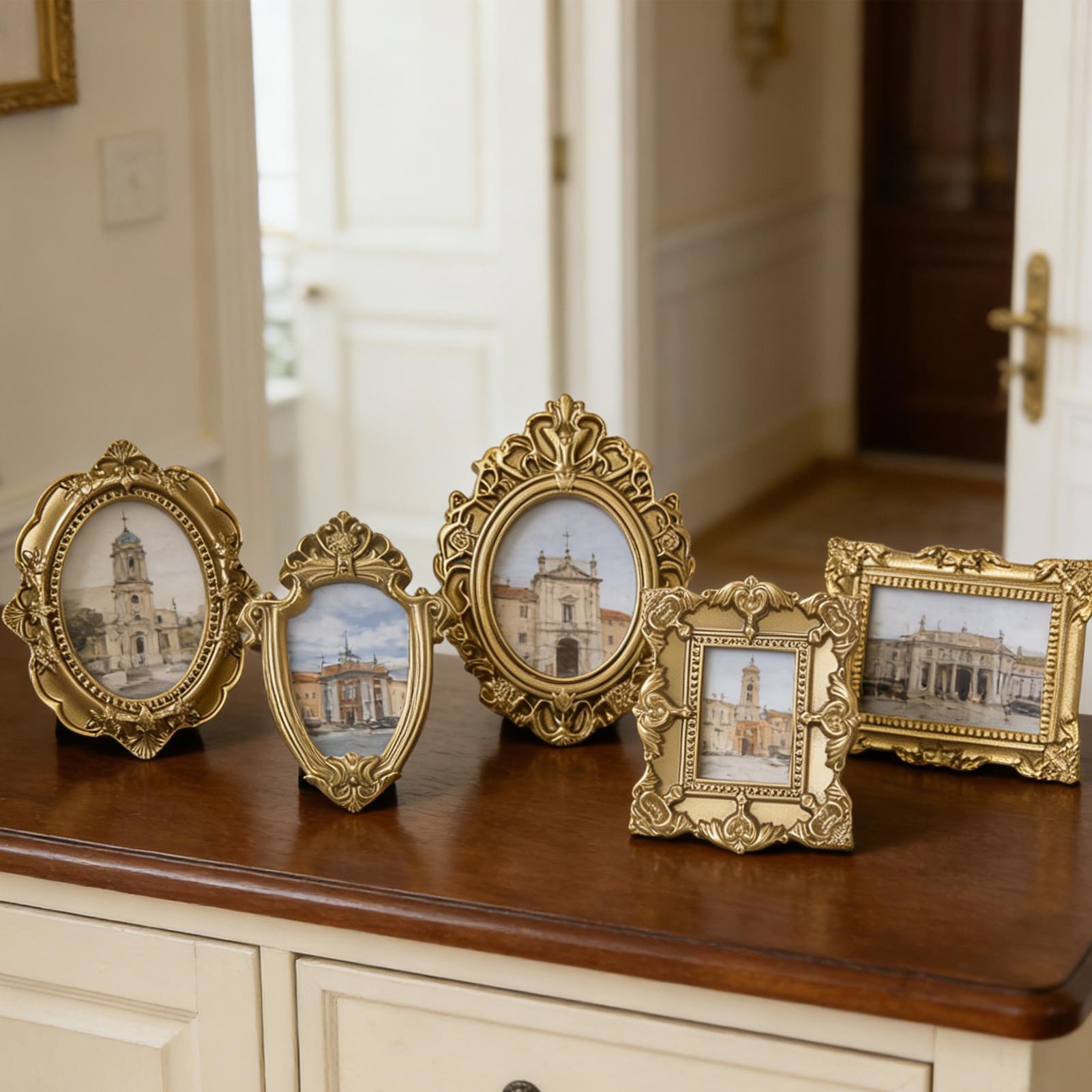Resin Art Photo Frame - 5 cornici vintage mini, eleganti cornici