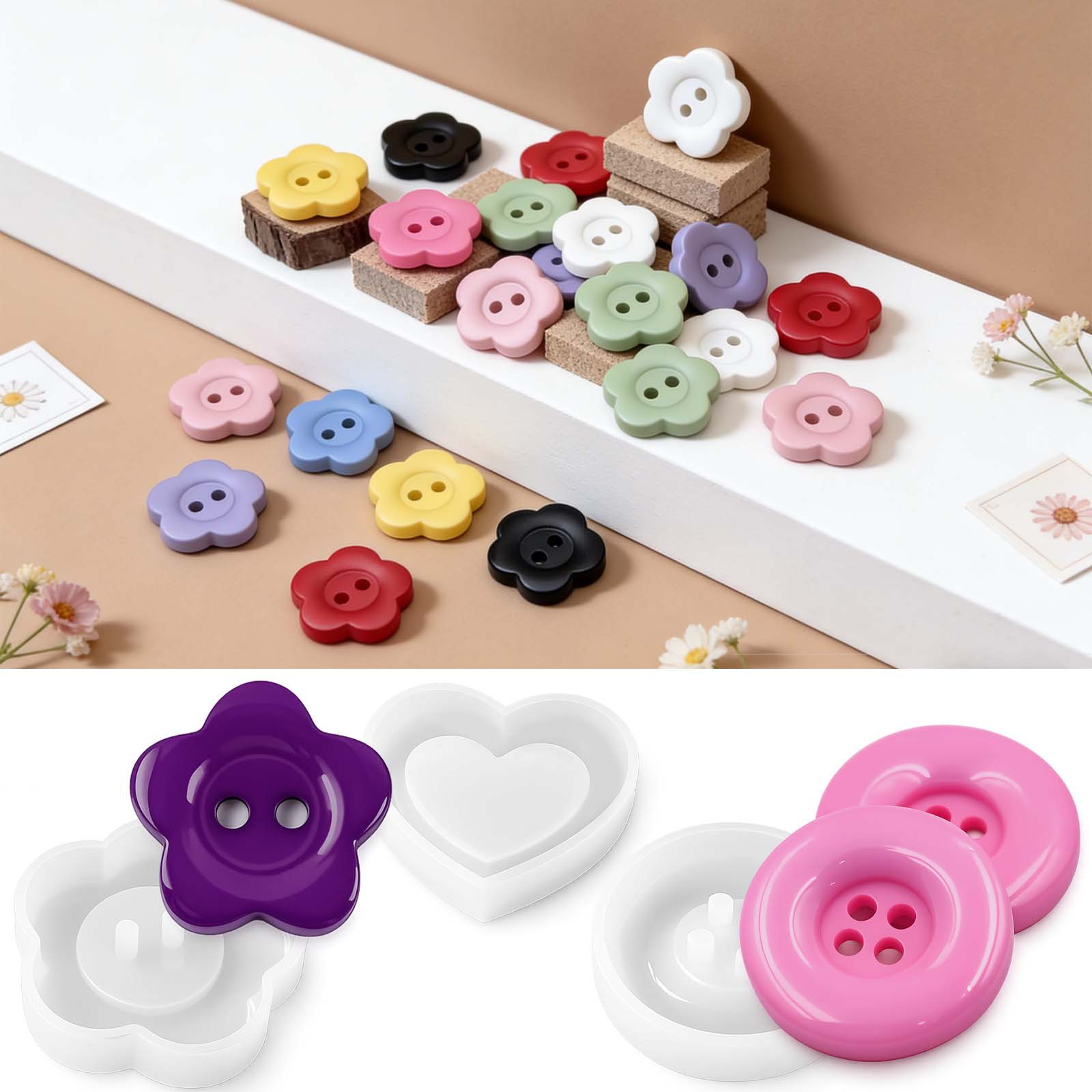 Resin Art Heart - Stampo in Silicone per Resina Fai-da-Te,