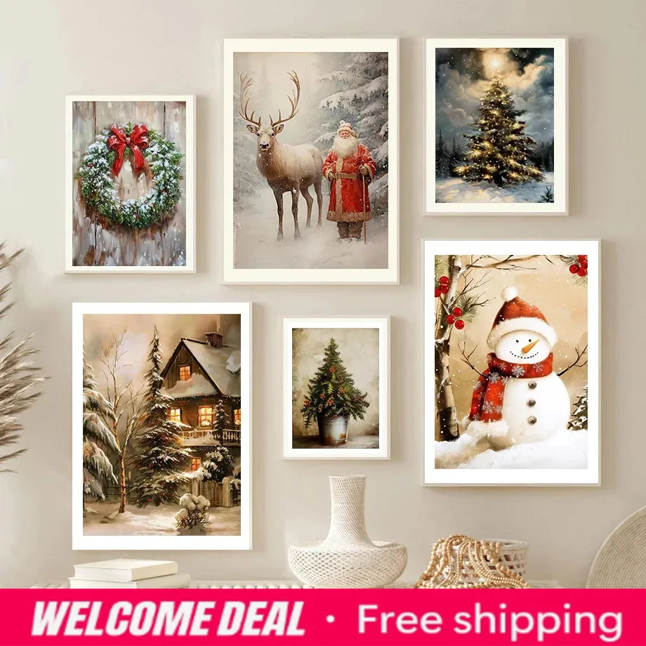Resin Art Wall Decor - Decorazione Natalizia, Poster con Albero di