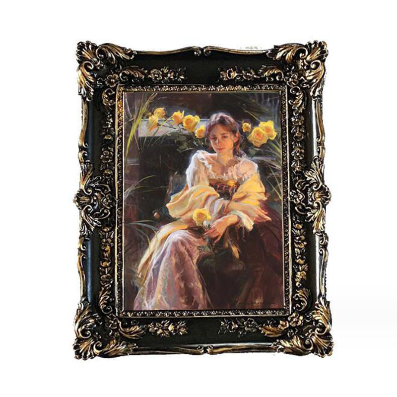 Resin Art Photo Frame - Cornice per foto floreale in rilievo
