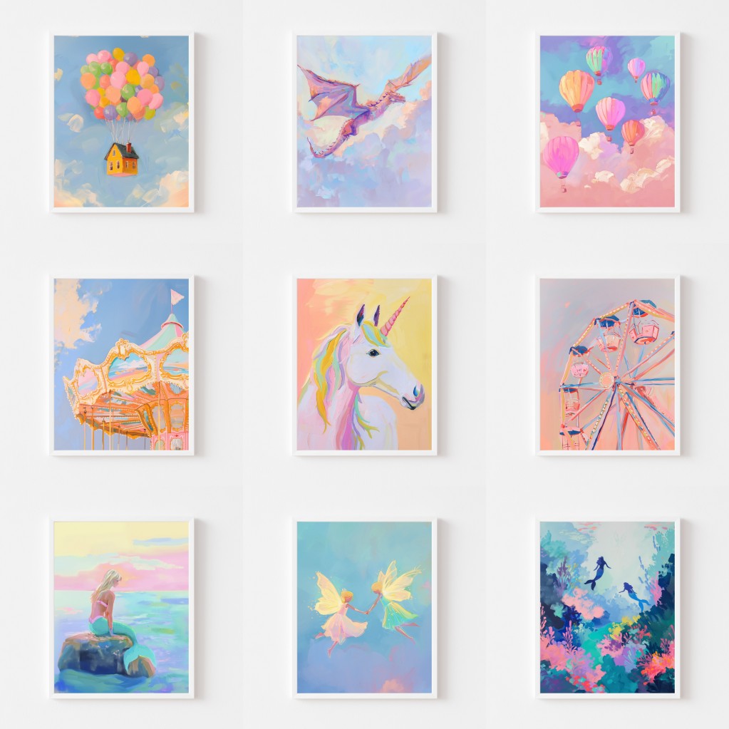 Resin Art World - Poster Artistico Magico in Colori Pastello,