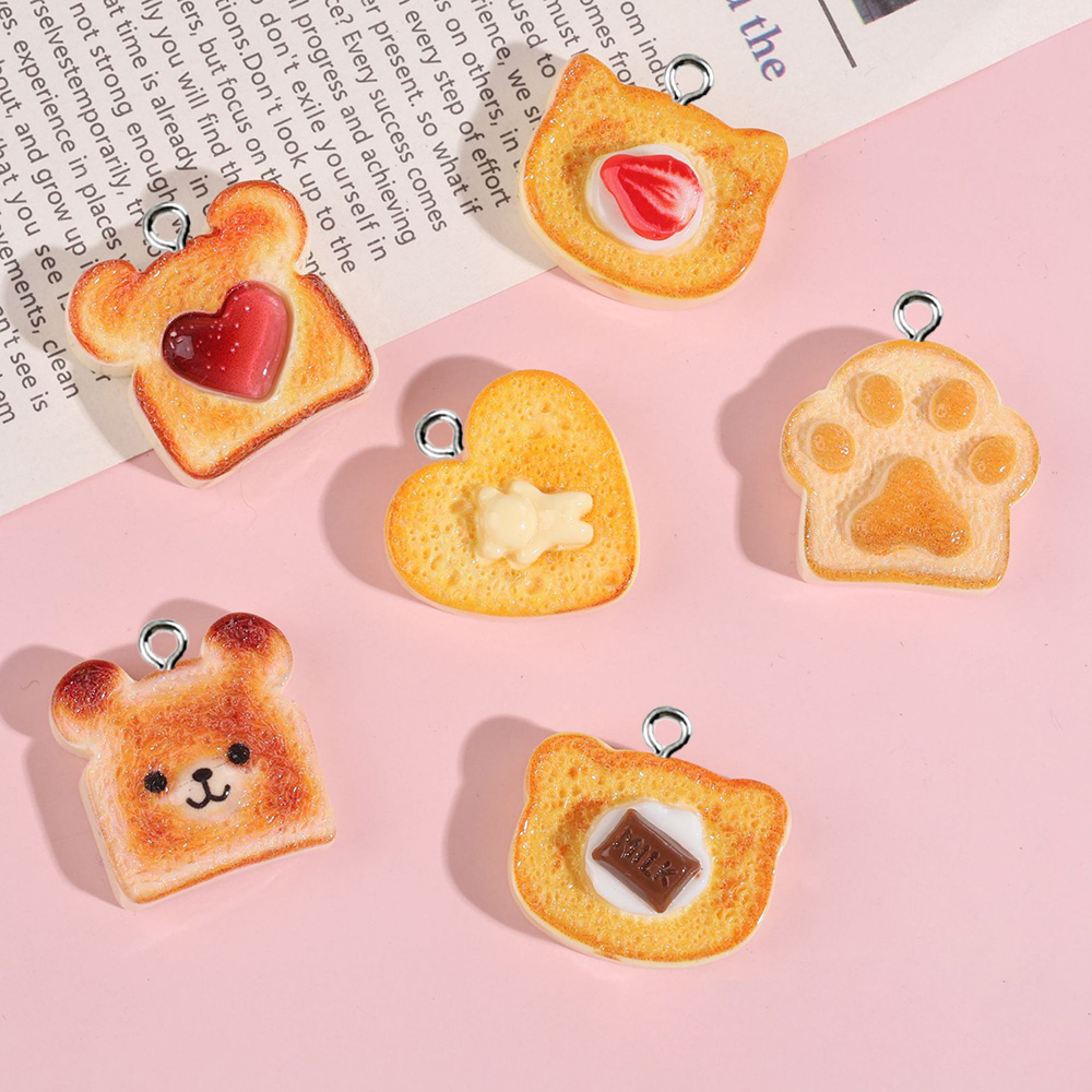 Resin Art Heart - 10 Pezzi Ciondoli in Resina a