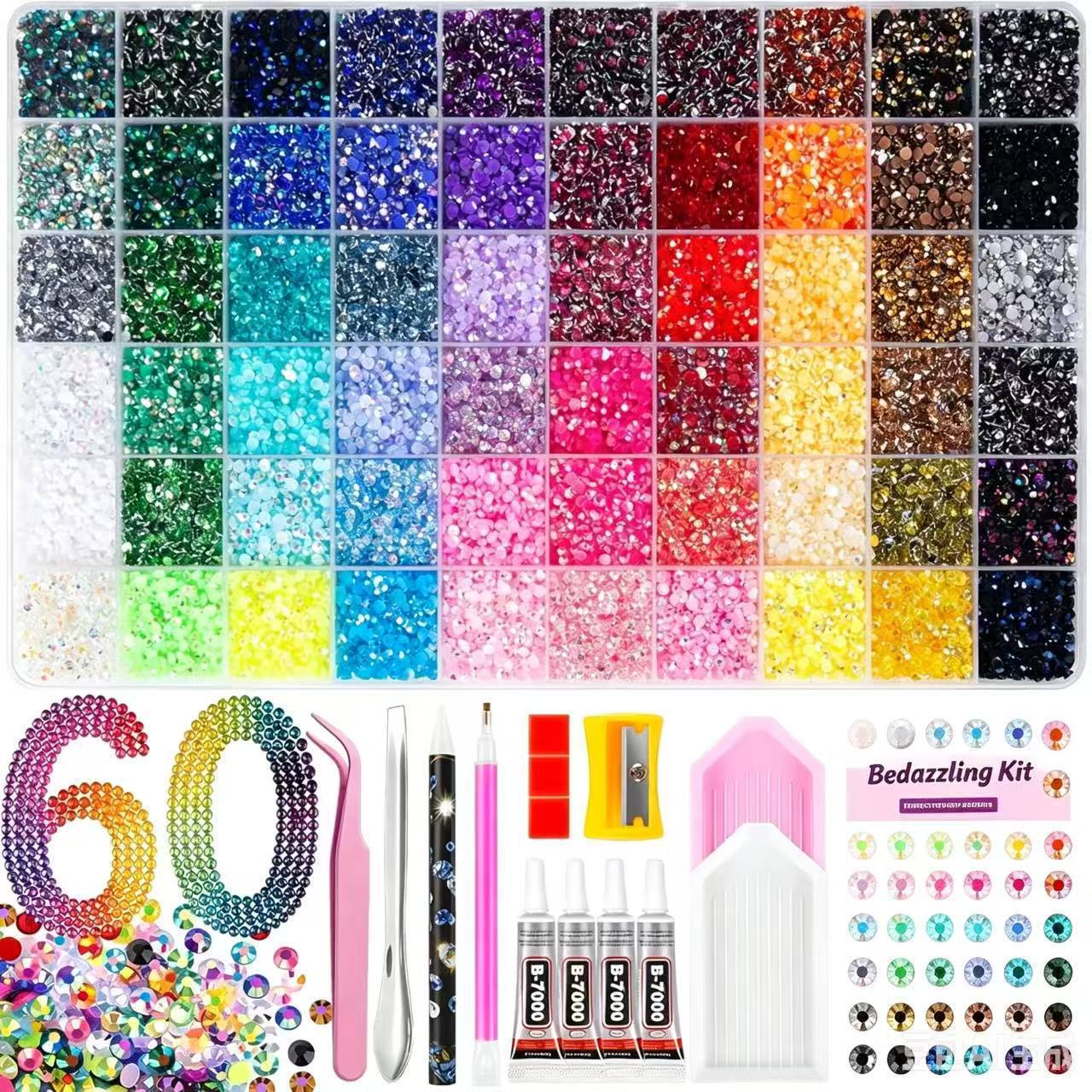 Resin Art Tool Kit - Kit di 60 Colori di Strass