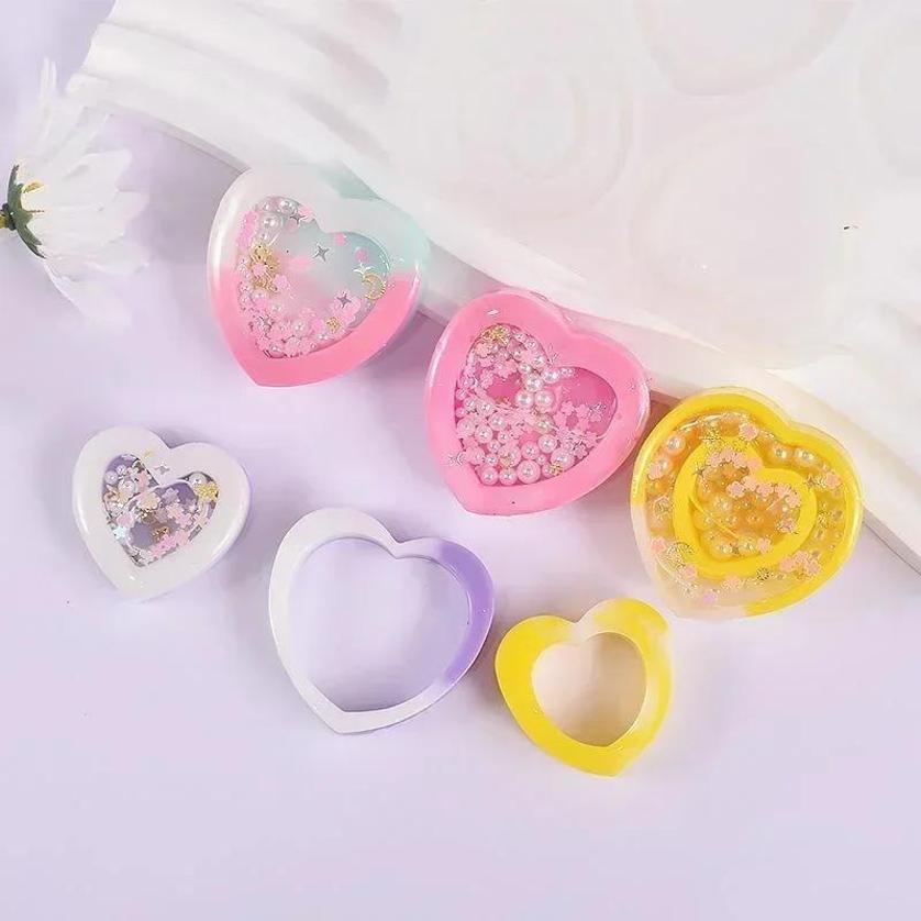Resin Art Heart - Stampi in silicone per shaker in