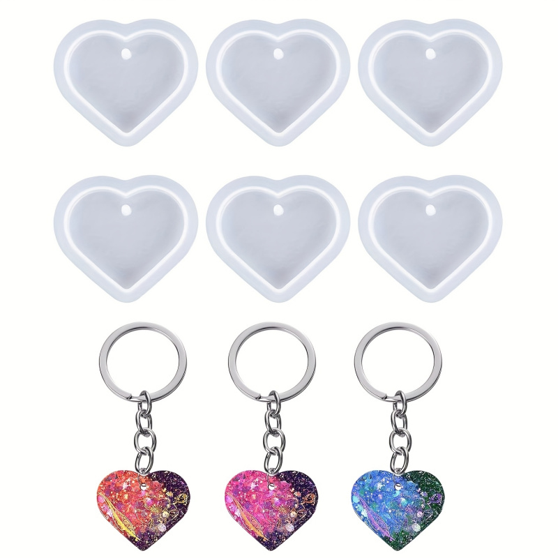Resin Art Heart - Set di 6 stampi in resina