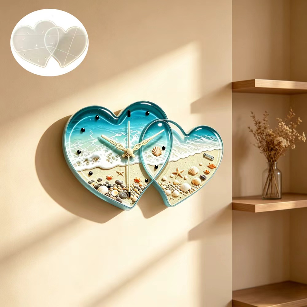 Resin Art Heart - Stampo in resina siliconica a forma