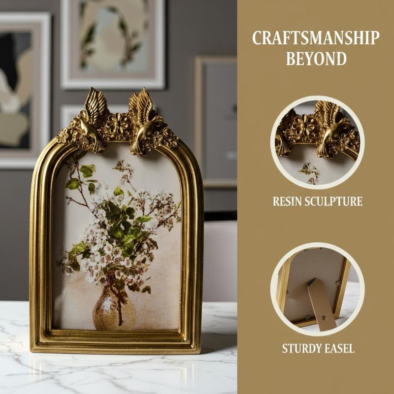Resin Art Photo Frame - Cornice Ovale per Decorazione da Scrivania