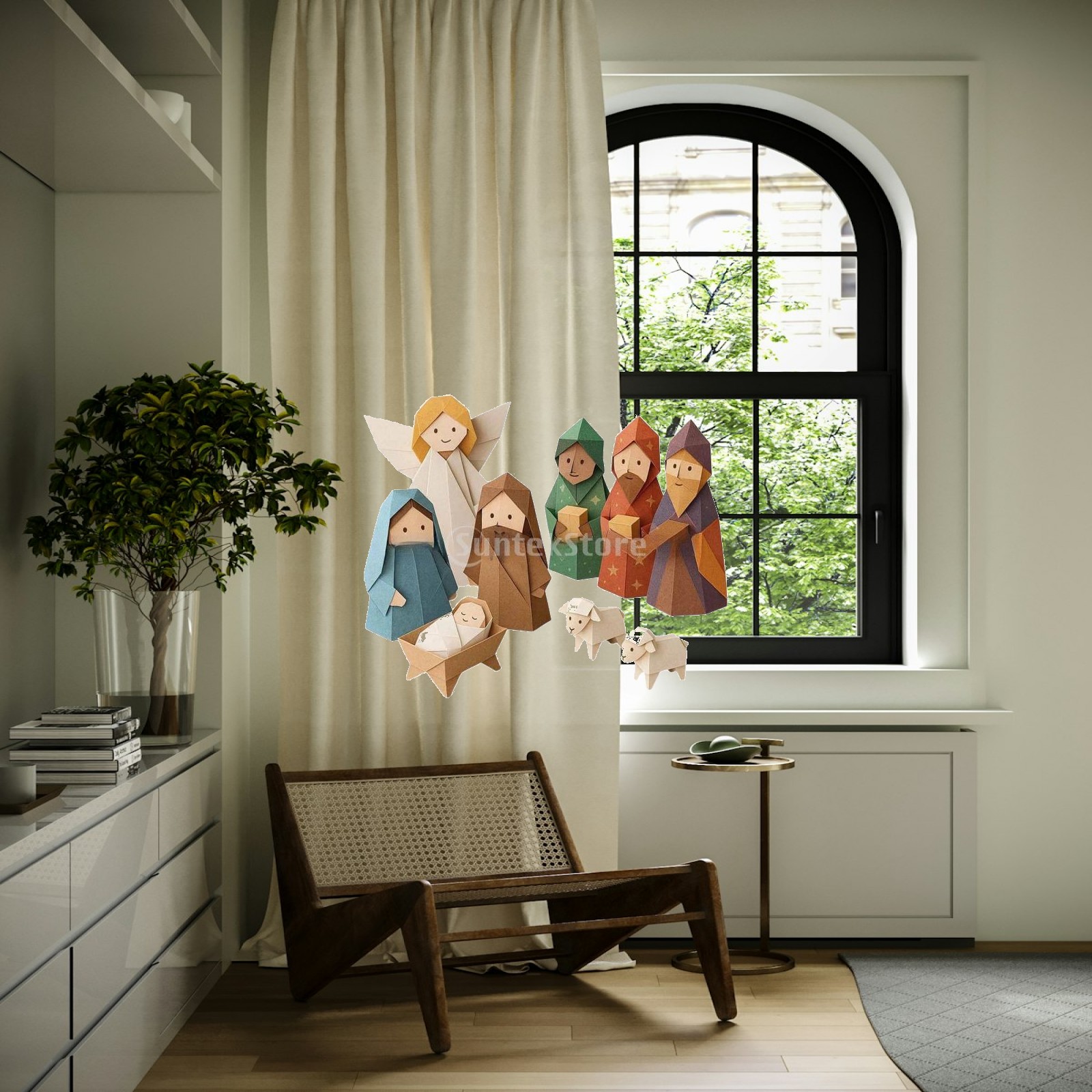 Resin Art Decoration Items - Kit di Carta per Origami Presepe