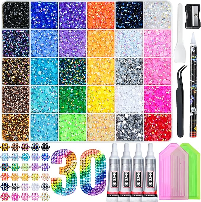 Resin Art Tool Kit - Kit di Strass in Resina, 30