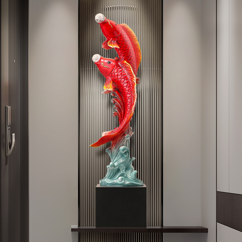 Resin Art Floor - Scultura di pesce a cinque gusti,