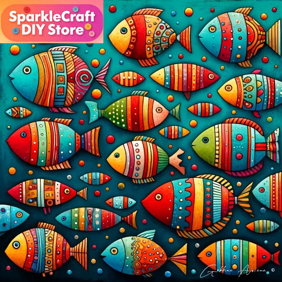 Resin Art Wall Decor - Kit Pittura Diamante 5D con Squalo