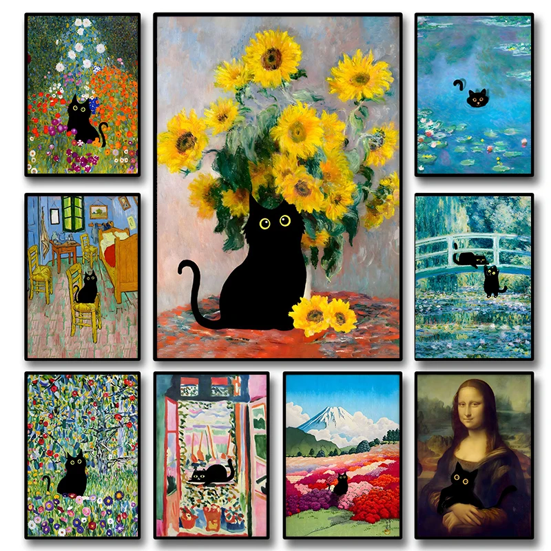 Resin Art World - Divertente Gatto Nero, Poster di Opere
