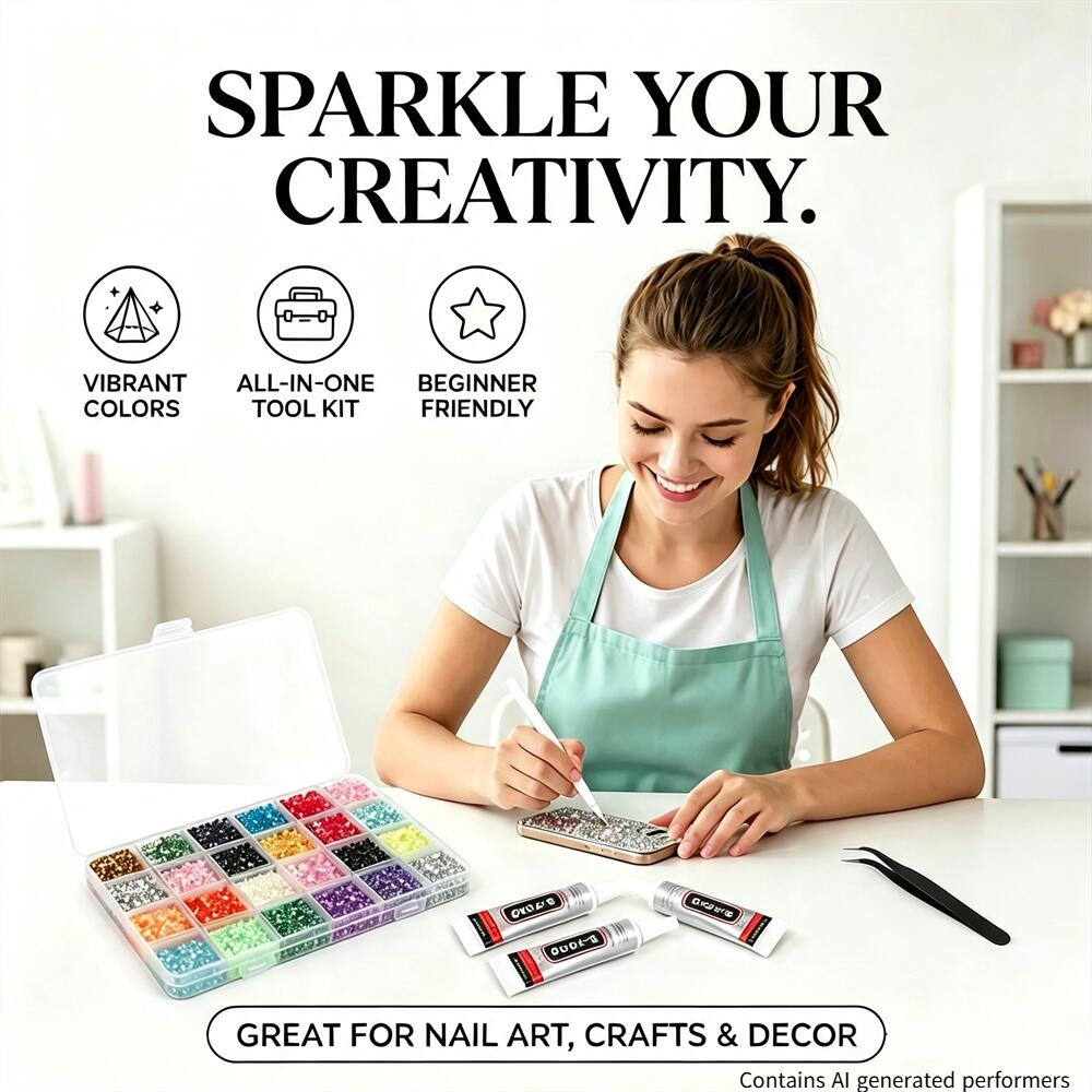 Resin Art Tool Kit - Kit di Strass in Resina Multicolore