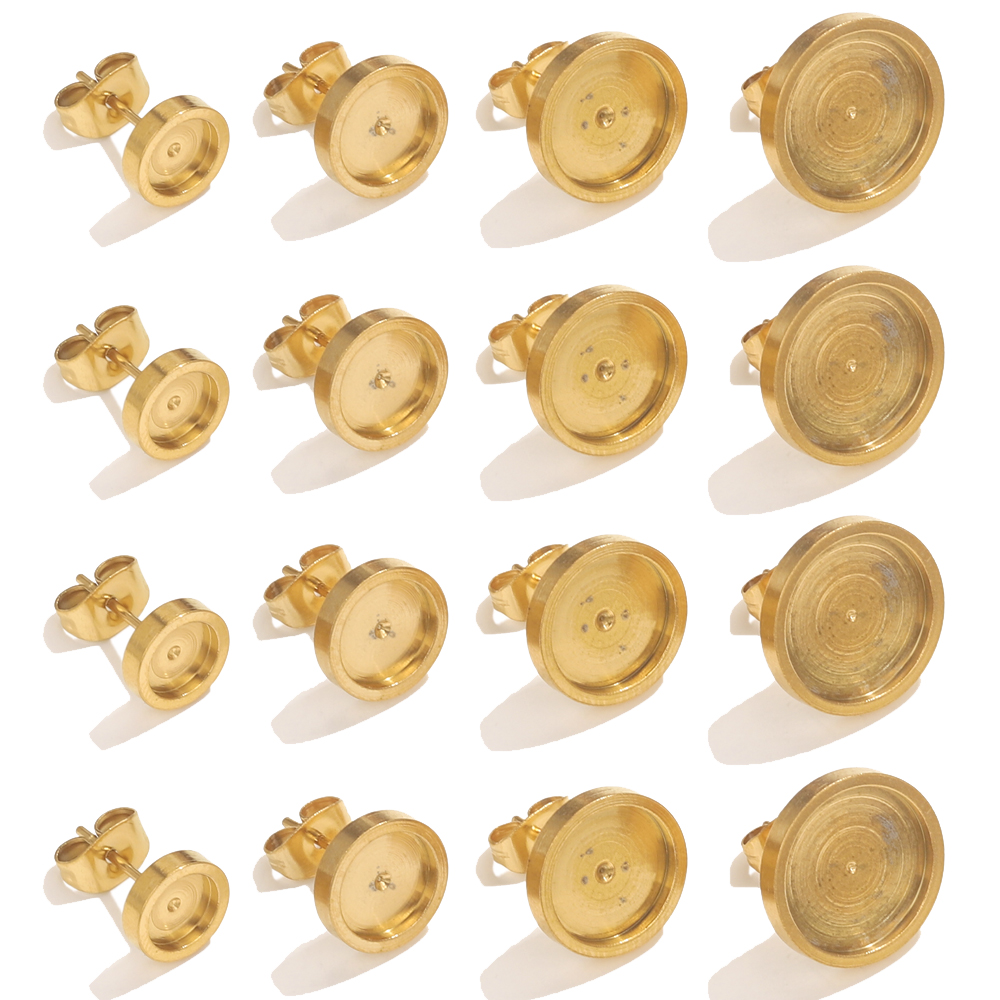 Resin Art Jewellery Kit - 10 pz Acciaio Inossidabile Oro Orecchino