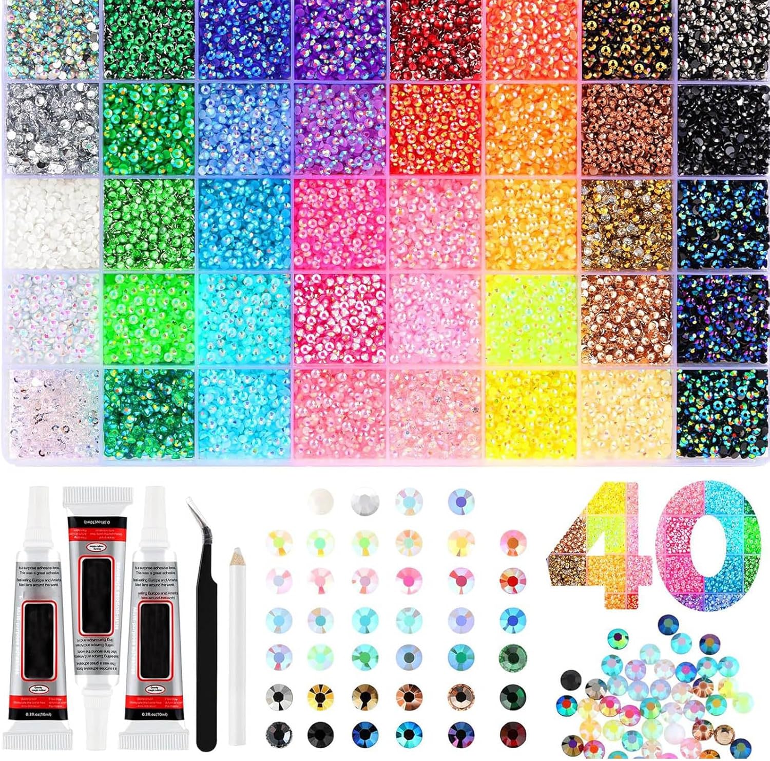 Resin Art Tool Kit - Kit di strass in resina colorati
