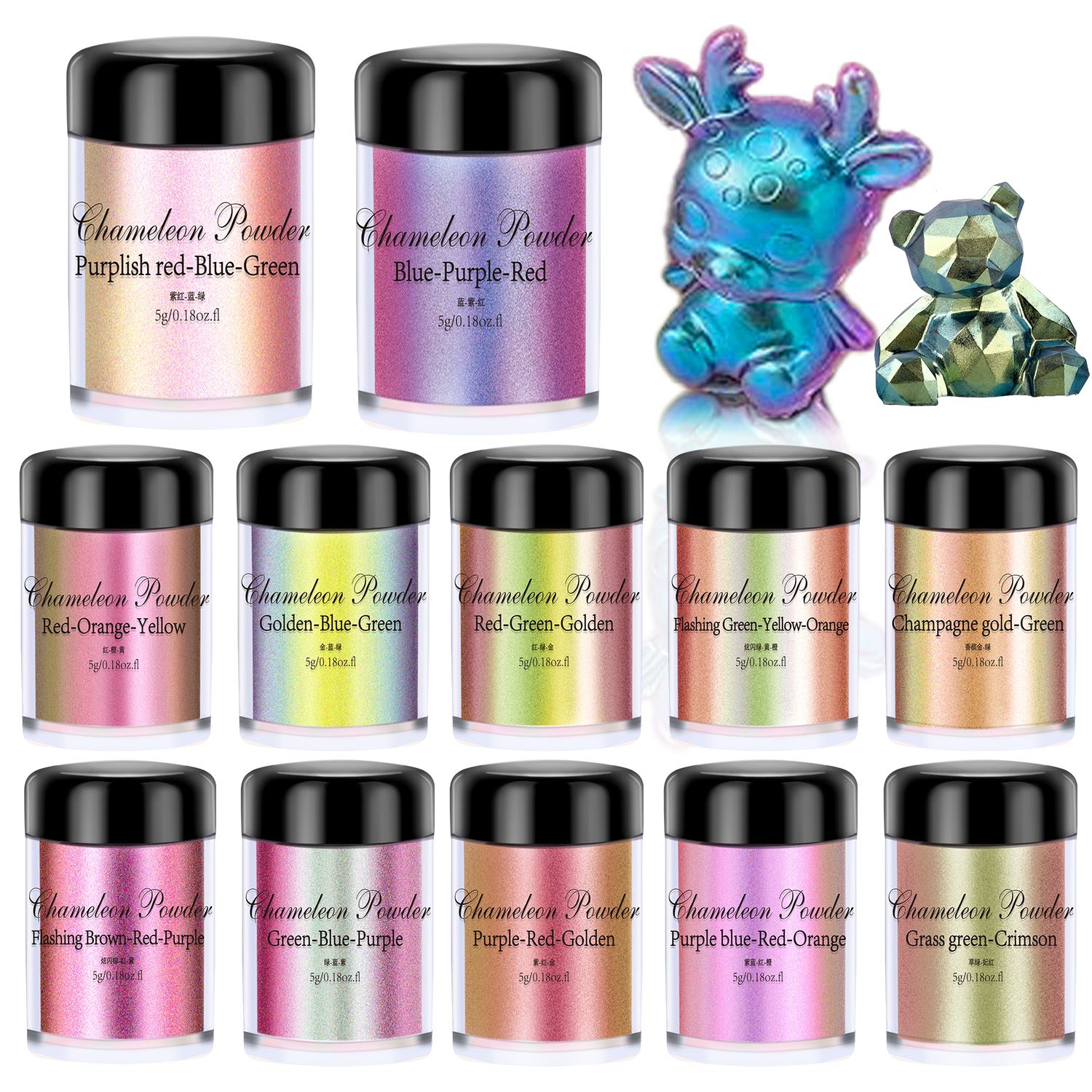 Pearl Powder Resin - 5g Camaleonte Polvere Unghie Colorazione Polvere
