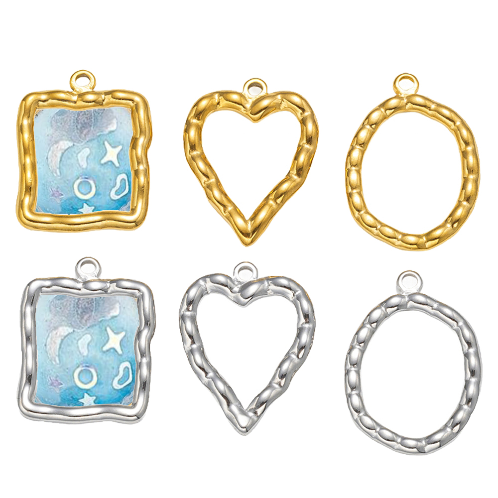 5 pendenti con castone rotondo - Resin Art Heart recensione e prezzo