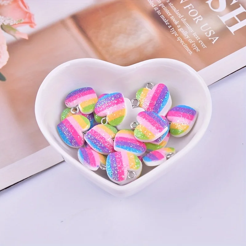 10 Pezzi Ciondoli a Cuore in R - Resin Art Heart recensione e prezzo