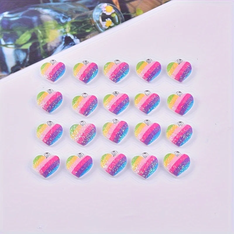 10 Pezzi Ciondoli a Cuore in R - Resin Art Heart recensione e prezzo