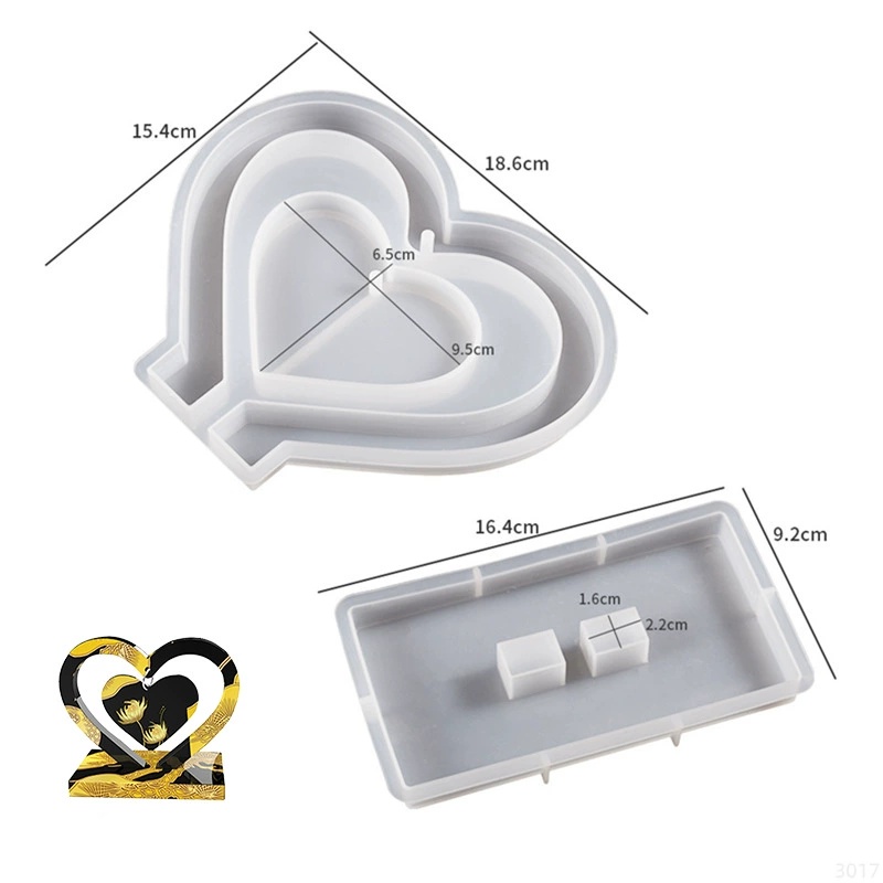 Stampo in Silicone per Resina  - Resin Art Heart recensione e prezzo
