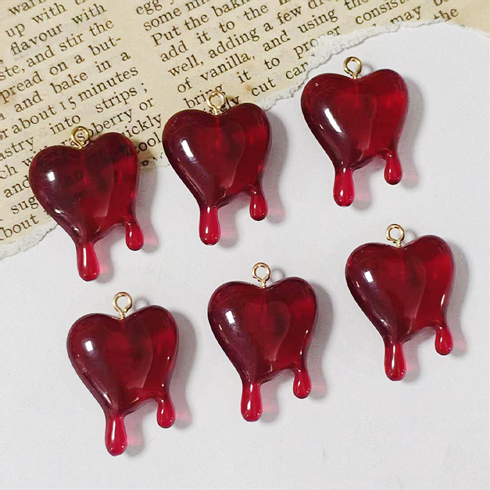 10 pezzi di ciondoli in resina - Resin Art Heart recensione e prezzo