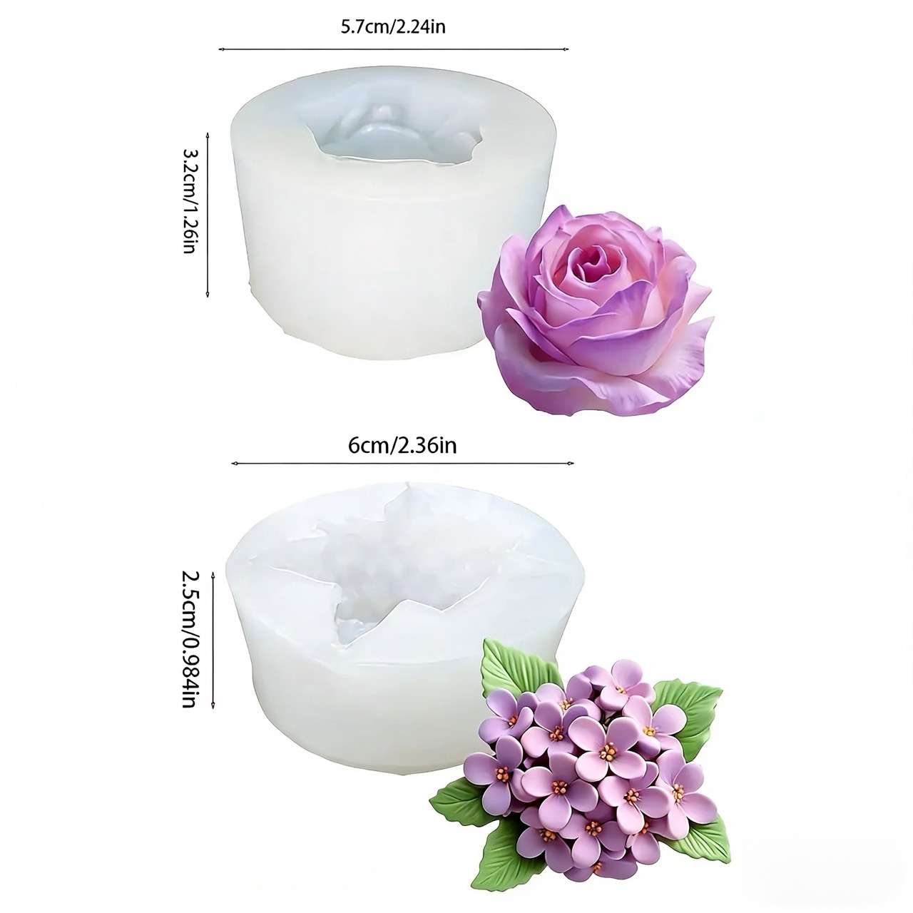 2 pezzi di stampi in silicone  - Resin Art For Rose recensione e prezzo