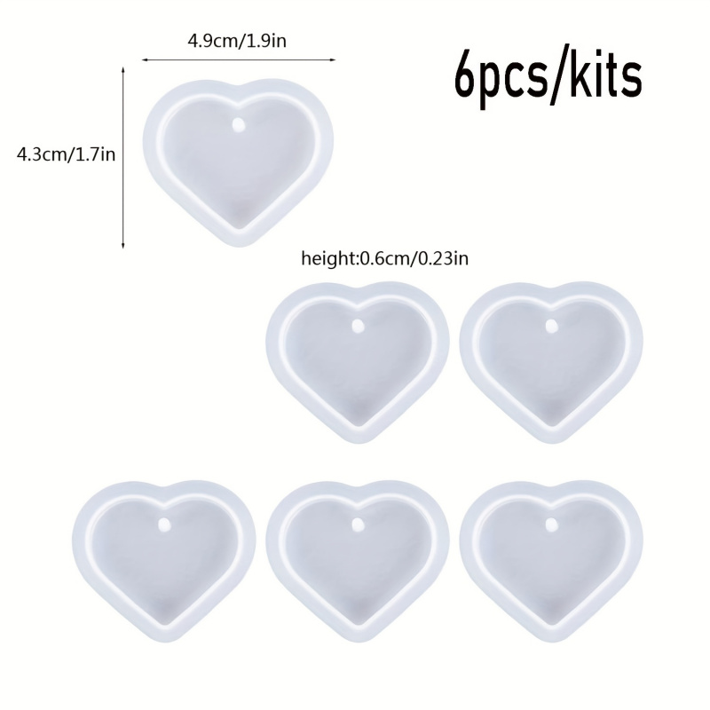 Set di 6 stampi in resina a fo - Resin Art Heart recensione e prezzo